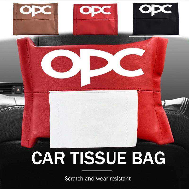 오펠 자동차 로고 티슈 케이스 시트백 냅킨 박스 수납 가방 자동차 액세서리 모..