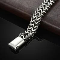 Stainless Steel Braided Double Row Front and Rear Fish Scale Alloy Magnetic Buckle Bracelet with Keel Jewelry New Model - Image 2