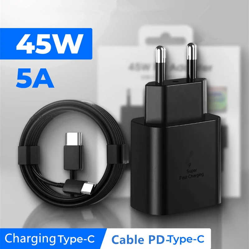 PD 45W For Samsung Charger Super Fast Charging For Samsung Galaxy S25 S24 26 Ultra A55 A56 S22 S21 S20 Chargers Cable USB to C