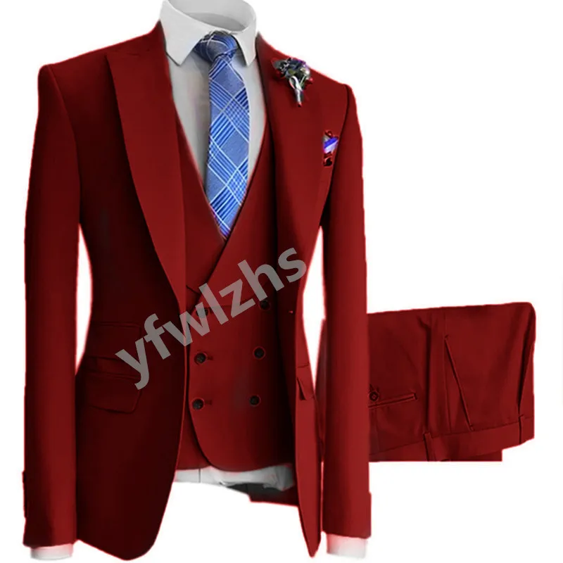 

Customized Wool Blend Men's Suit Jacket Blazers Halloween Costume Elegant For Luxury Man Suit's For Wedding 29
