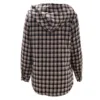 Women'S Winter Jacket Plaid Shacket Jacket Long Sleeve Button Down Fleece Hooded Jackets Korean Reviews Many Clothes 5