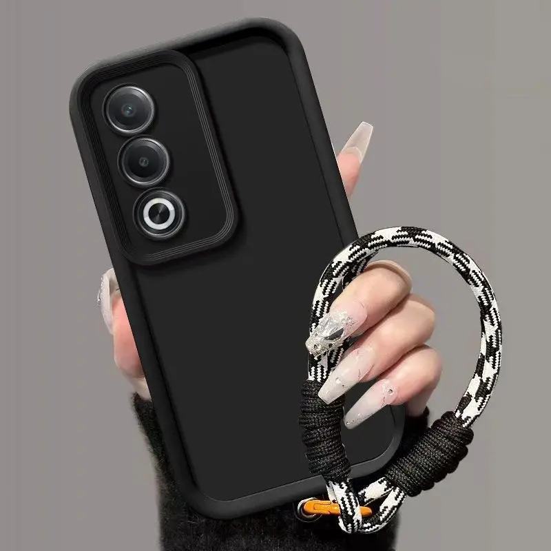 Elegant Weaving Lanyard Matte Case – Skin Feel Shockproof Protection