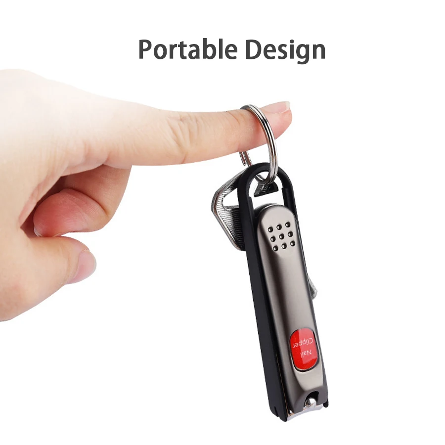 Nail Clippers Anti Splash Fingernail Cutter Stainless Steel Manicure Tools Sharp Nail Scissors Detachable Design Trimmer