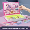 Montessori Children Intelligent Magnetic Book 3D Cartoon Puzzles Jigsaw Brain Training Game Educational Toys Kids Birthday Gift 2