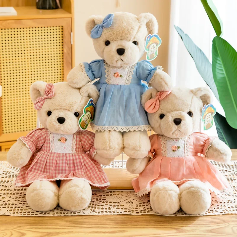 40CM Lovely Teddy Bear Plush Toys Stuffed New Arrive Soft Animal With Clothes Kawaii Dolls For Kids Baby Children Valentine Gift 3