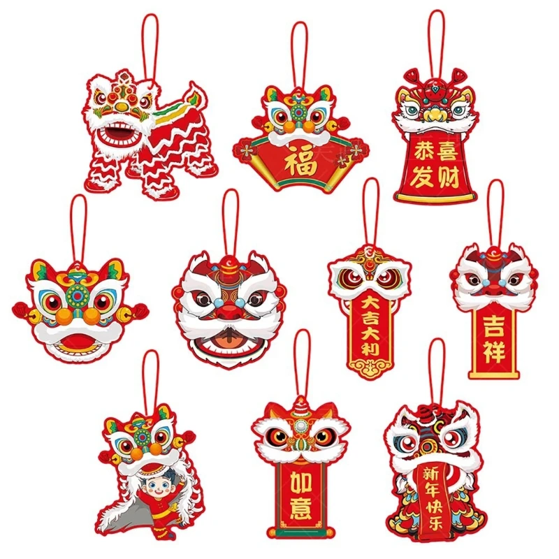 

Chinese New Year Home Decor Spring Festival Housewarming Pendants 10Piece /Set