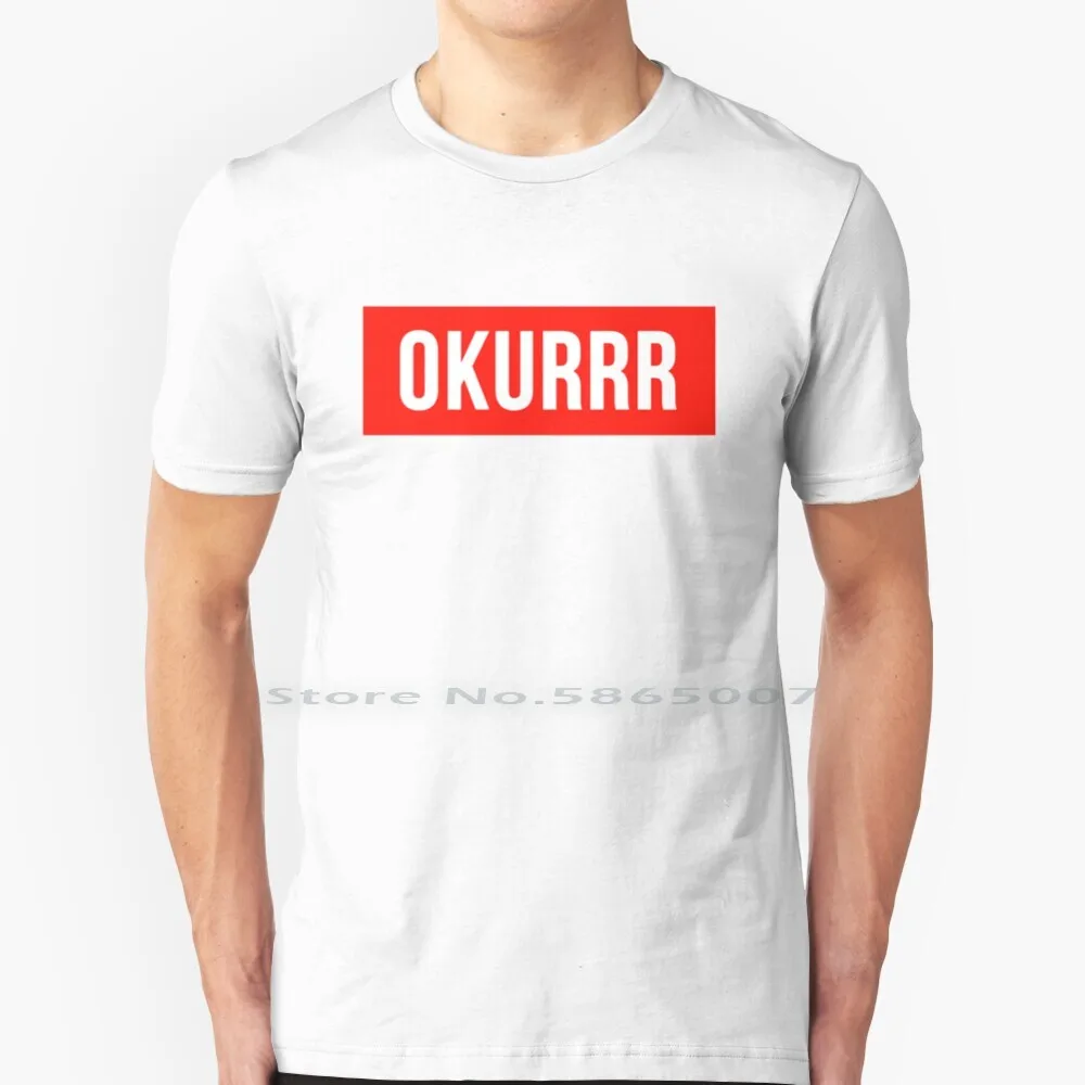 Красная футболка Okurrr из 100% хлопка Okrrr Cardi B Khloe Kardashian Red Kendall Jenner Kylie |