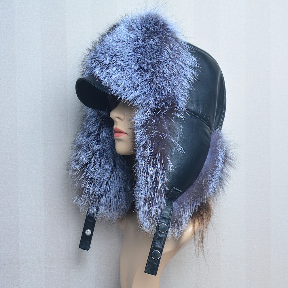 thumbnail image 2 of Real Fur Hat For Women - Fox And Raccoon Fur, Warm Iceland 2 of 9