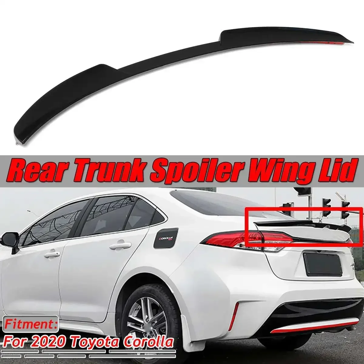 

M4 Style Car Rear Spoiler Wing Lip Extension For Toyota Corolla Sedan 2020 Car Rear Trunk Spoiler Lip Boot Wing Lip