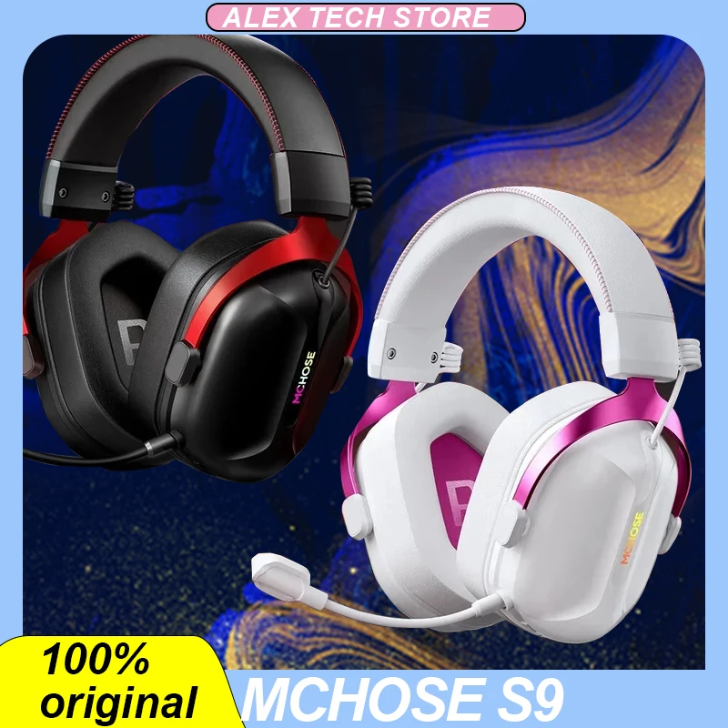 

Mchose S9 Wireless Headset 3mode Wired 2.4g Bluetooth Noise Reduction Microphone Low Latency Long Endurance Esports Game Headset