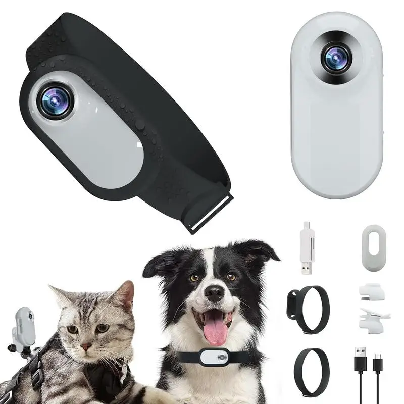 Topiky Haustierhalsband Kamera – 1080P HD, Kabellose Actionkamera Für Katzen & Hunde Mit 170° Weitwinkel