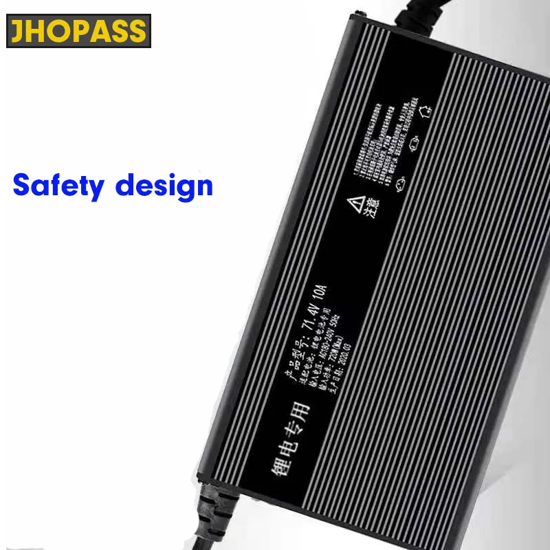 JHOPASS 54.6V 13S lithium smart battery charger with digital LCD display screen