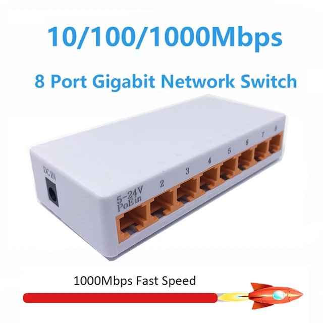 Commutateur réseau Ethernet intelligent Gigabit, répartiteur Internet  airies RJ45, haute performance, 5 ports, 1000Mbps - AliExpress
