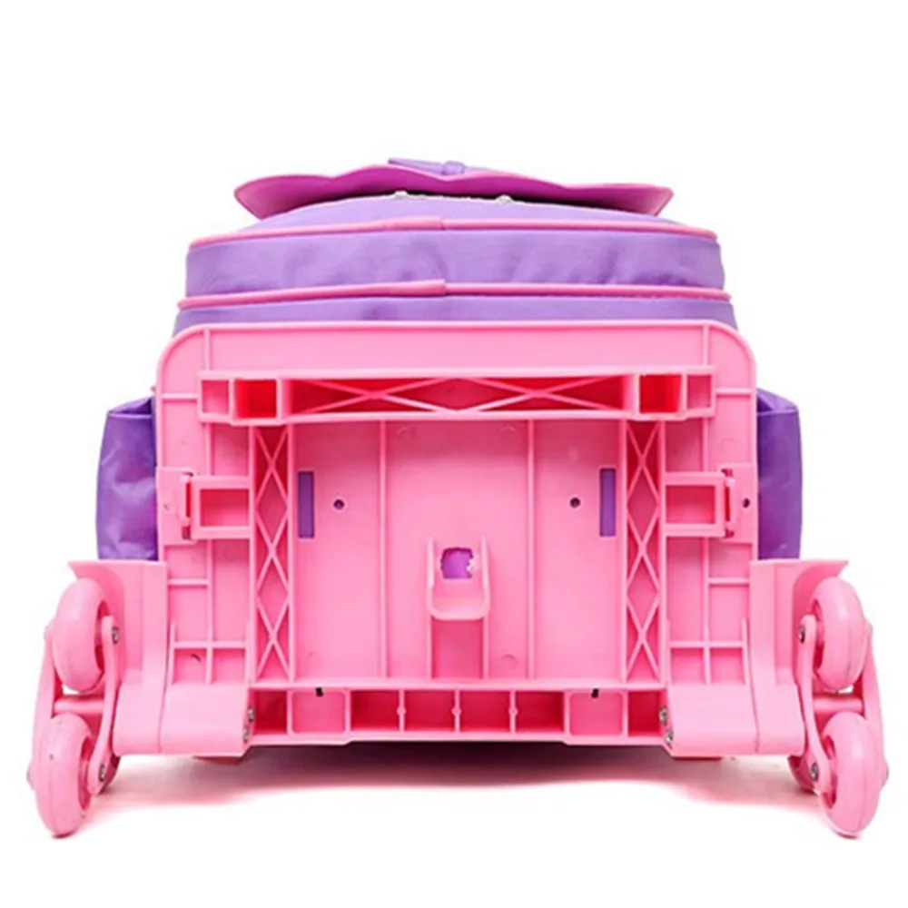 Removable School Backpack Trolley 2/6 Wheel Girl Travel Bag Waterproof Children Schoolbag Fashion Boys Kids Luggage Cartoon Case