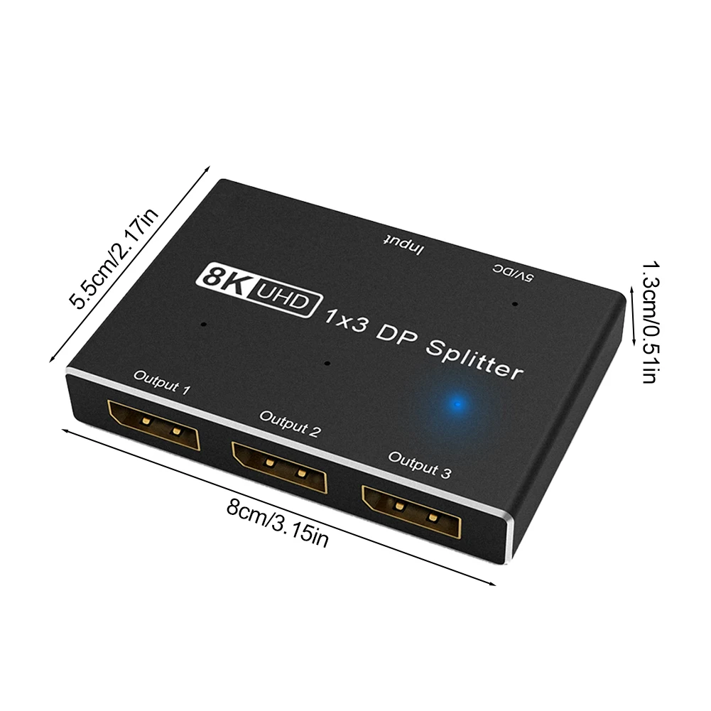 Ƽ  ø Ʈ MST SST  , 1  3 ƿ ÷ Ʈ, 8K 1X3 DP ø, 8K @ 60Hz, 4K @ 120Hz