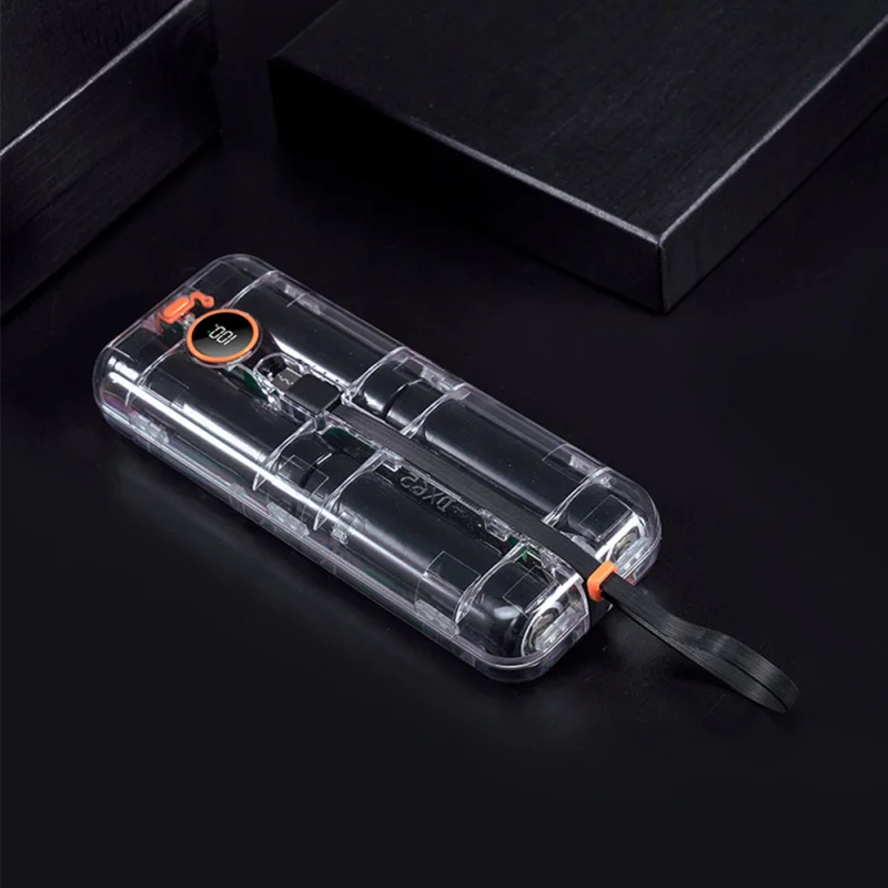 20000mAh Power Bank with LED Digital Display Mini Powerbank Built in Cable 66W Fast Charger for Xiaomi Samsung Poverbank