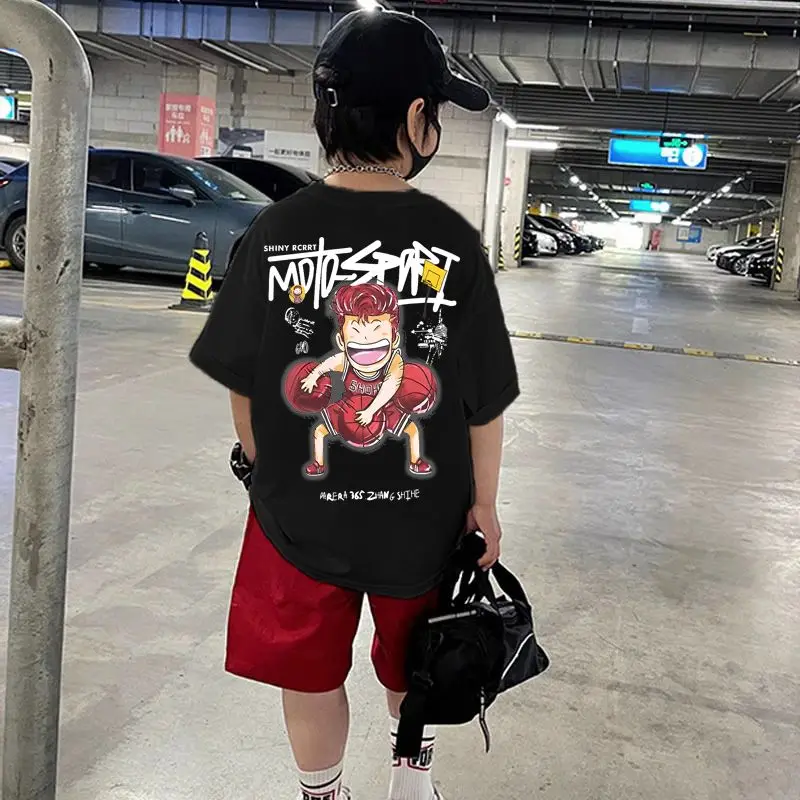 Shohoku Cotton Boys Clothes Sets Summer T-Shirt + Short Pants 2PCS Slam Dunk Sport Basketball Kids Clothing Children Outfits 4