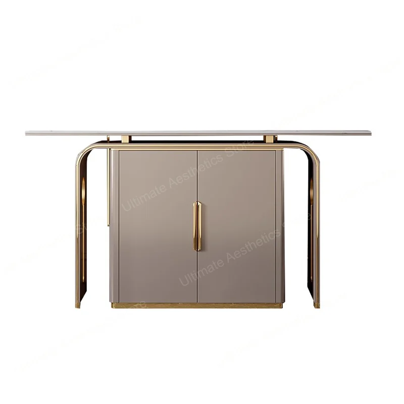 Consolle di design portaoggetti Tavoli consolle moderni e unici per corridoio di lusso Consolle semplici ed eleganti Meuble Mobili per soggiorno - immagine 6
