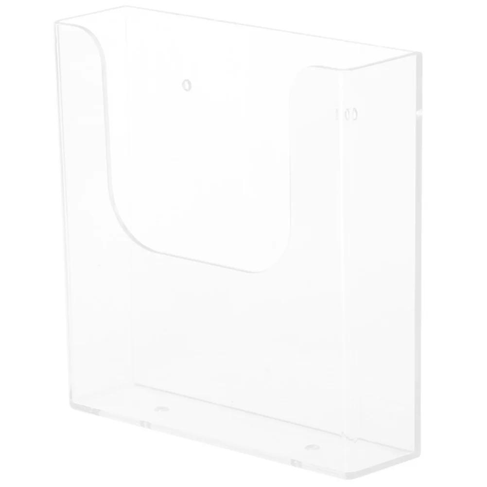 Holder File Wall Stand Magazine Rack Display Document Pamphlets Organizer Paper Literature Clear Mount Brochure Office Hanging 2pcs file rack clear flyer holder wall mount desktop brochure holder pamphlet rack