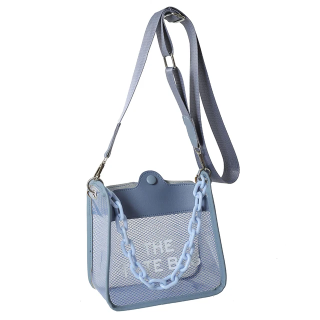 Small Clear Crossbody Bag Upcycled Webbed GG PREORDER