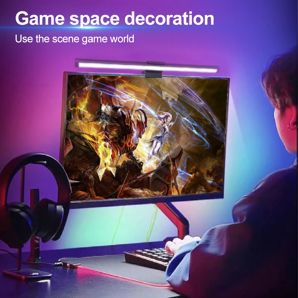 Monitor Light Bar Desk Lamps Led Bar Computer Screen Hanging Light Backlight Stepless Dimming Eye-CarCare USB Table Lamp 5