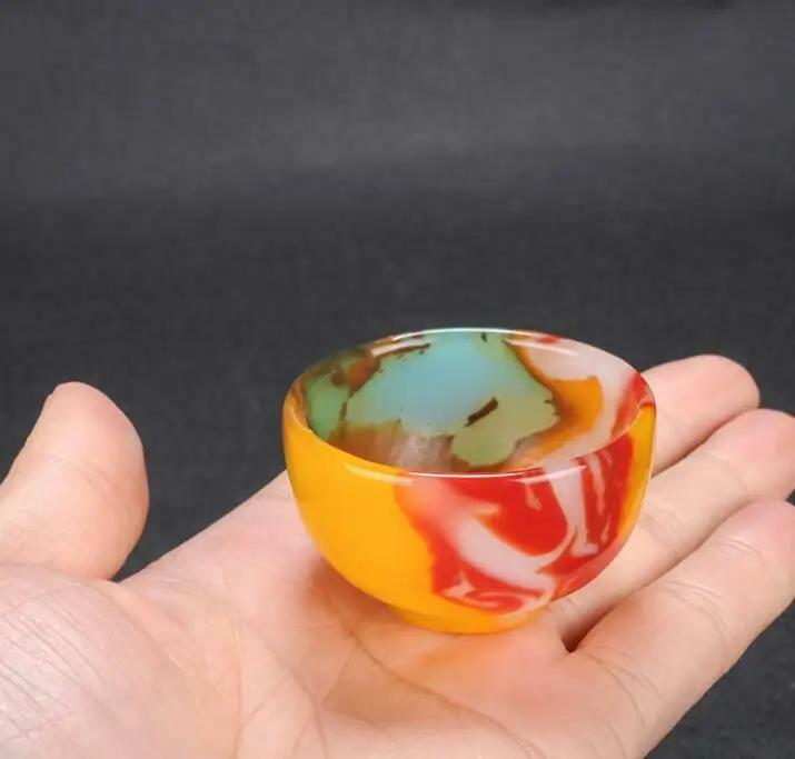

Xinjiang Chicken Blood Jade Teacup Wine Cup Kung Fu Tea Cup Handicraft Decorate