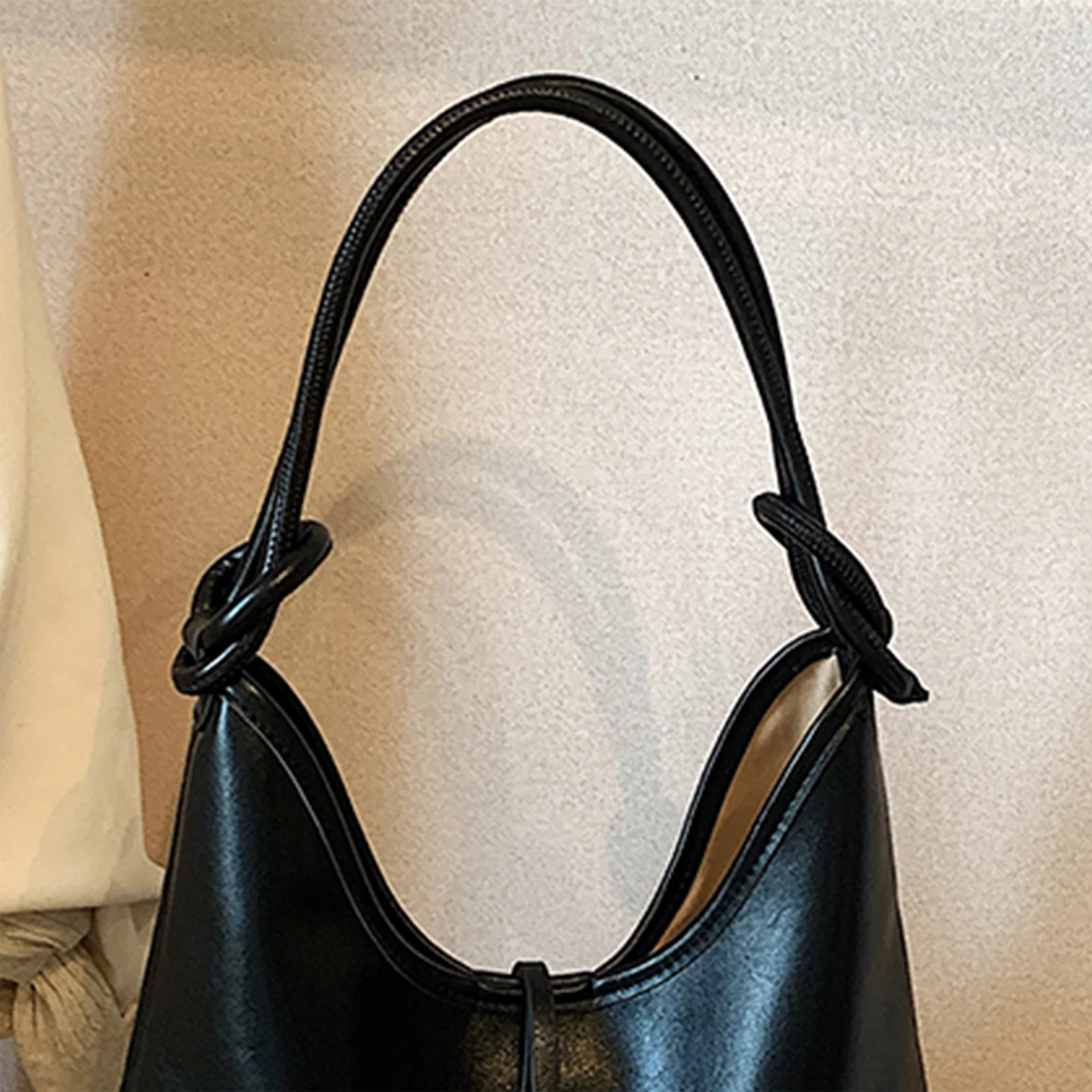 Hobo Bag PU Leather Shoulder Bag Casual Slouchy Tote Bag Trendy Everyday Handbag for Women Travel Work