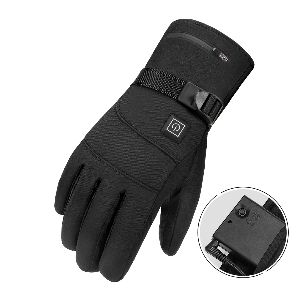 Heated Waterproof Winter Riding Gloves with Touch Screen Capability