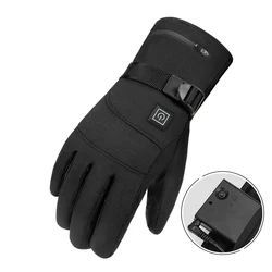 Heated Waterproof Winter Riding Gloves with Touch Screen Capability (A1 With Battery Case)