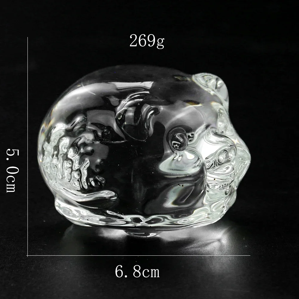 Klarglas Kristall Schatz Schwein Modell Handwerk Feng Shui Ornament Hollween Auto Hochzeit Zuhause Glück Hochzeit Dekor Zubehör