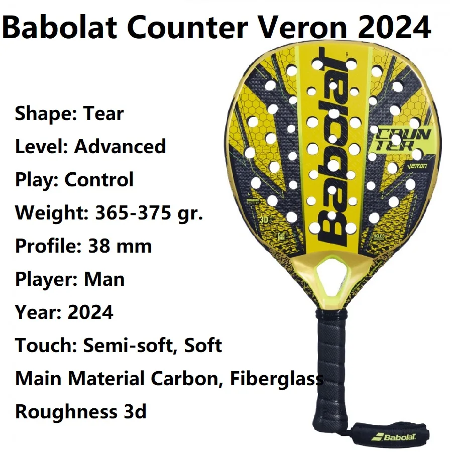 Tennis Racket Babolat Counter Veron Vertuo Viper APT Carbon Professional Advanced Palette Paddle Tennis Racket PADEL For Man Women