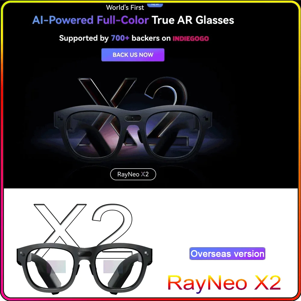 [Overseas version]TCL RayNeo X2 True AR Glasses Moving Cinema Full-color Micro-LED Displays Smart Assistant Wearable eyeglasses