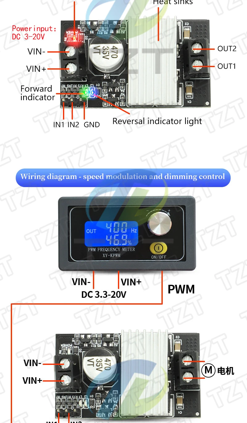 1/3PCS 10A DC Motor Drive Modul PWM Geschwindigkeit Regulierung Dimmen 3V-20V Niedrigen Spannung hohe Strom – Detail 3