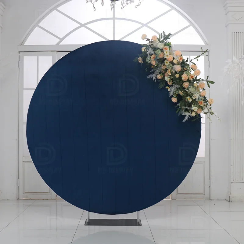 아치 스탠드용 벨벳 라운드 배경 커버, 핑크 웨딩 배경, 생일 파티 장식, 사진 소품, DD 6.5ft/200cm