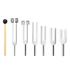 6Pcs/Set 128Hz 256Hz 512Hz 1024Hz 2048Hz 4096Hz Tuning Fork with Hammer for Tuning Fork Kit Healing Sound Vibration Tool 1