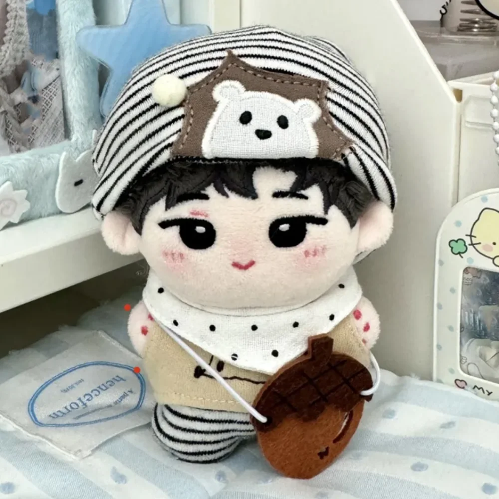DIY Clothing Hedgehog T-shirt 10cm Cotton Clothes Striped Hat Lovely Clothes Outfit Funny Suit Dress Up Set Accessories