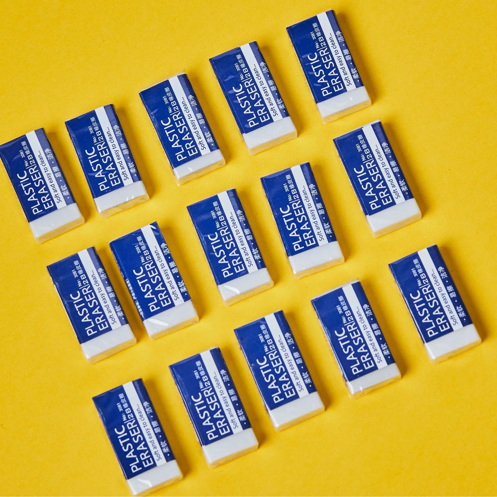 깨끗한 흰색 PVC 지우개, 엉망이 없는 학생 시험 사무실 스케치, 부드러운 지우개, 2B, 30 개