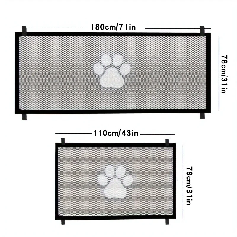 Pet Playpen Fence 1Pcs Pet Staircase Door Fence Net Partition Net Portable Cat Dog Indoor Obstacle Protection Fence Cat Screen Pet Supplies