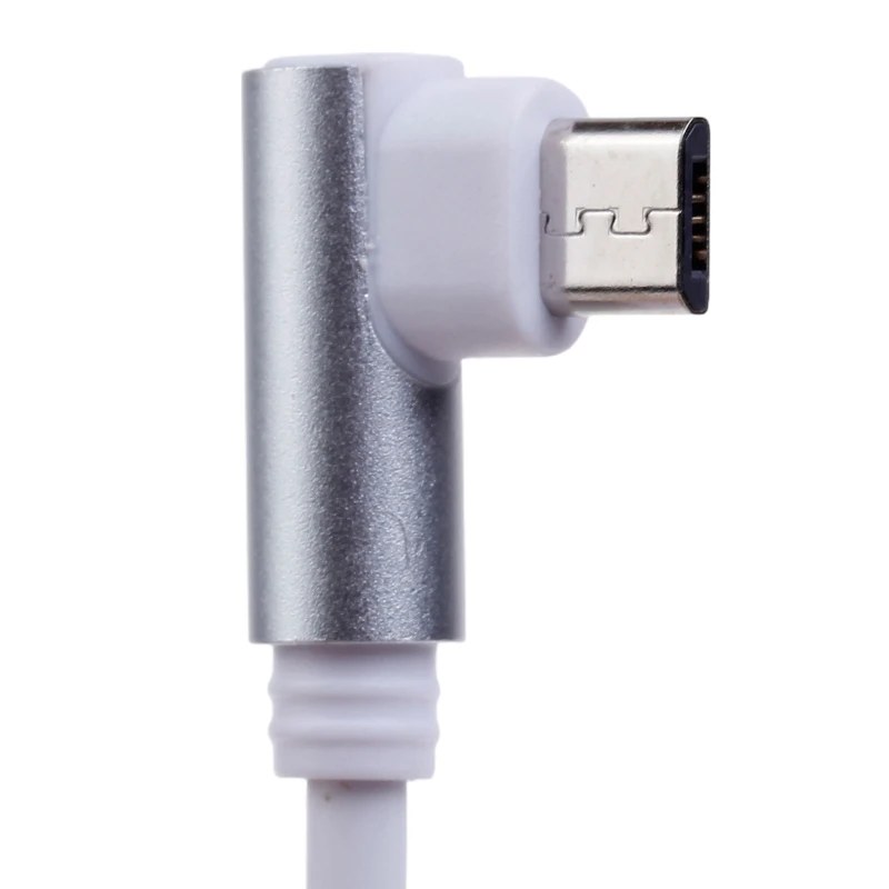 90도 휴대폰 USB 케이블 고속 충전용 마이크로 USB 케이블