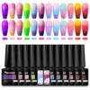 12PCS Temperature Nail Gel Set 3-Layers Change Color Polish Autumn Popular Colors Gel Soak Off UV Nail Manicure Art Varnish Kit 3