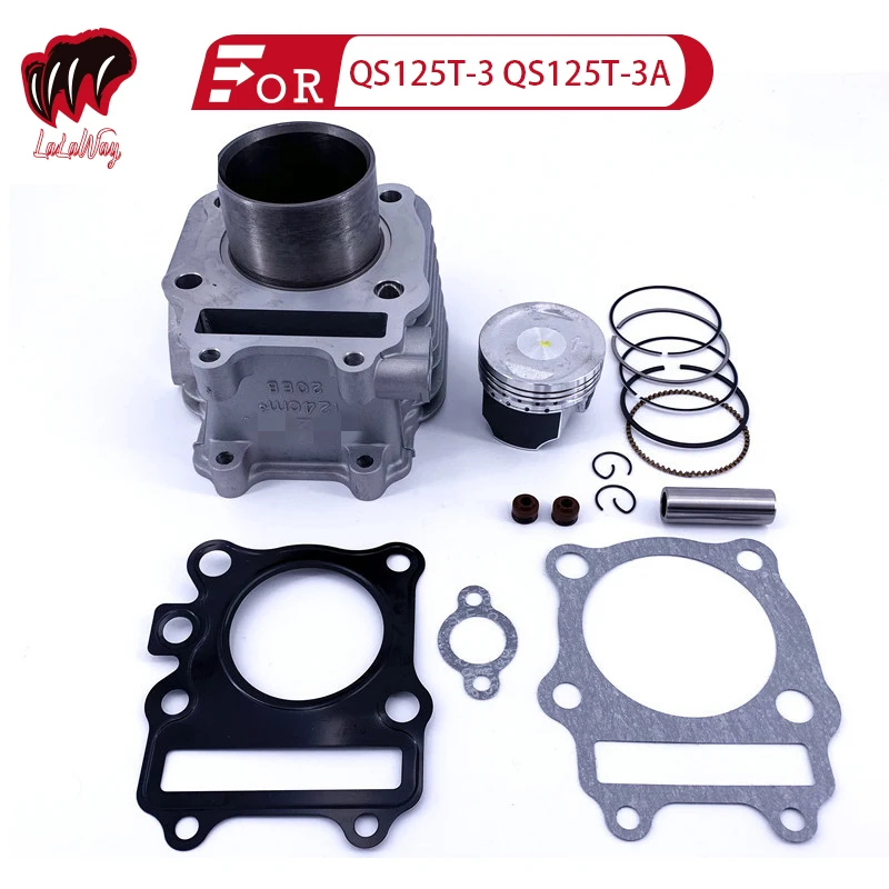 

124cm3 EFI Oil For SUZUKI QS125T-3 QS125T-3A Motorcycle Cylinder Assembly Piston Ring Pin Needle Bearing Gasket Pads