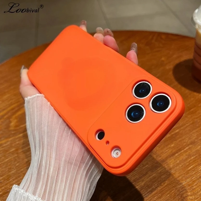 Premium Liquid Silicone Phone Case with Lens Protection - Soft and Durable Protective Cover