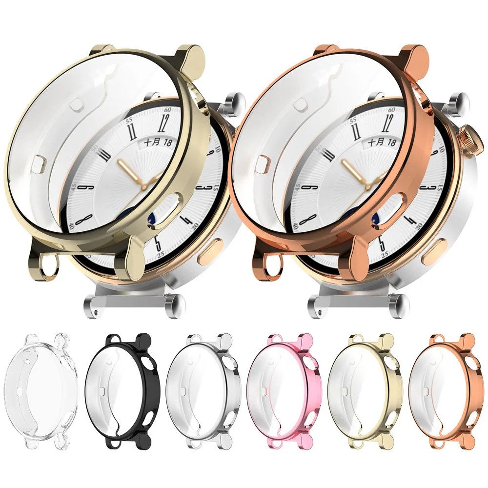 Versatile Soft TPU Watch Case with Screen Protector for Huawei Watch GT 4 Series