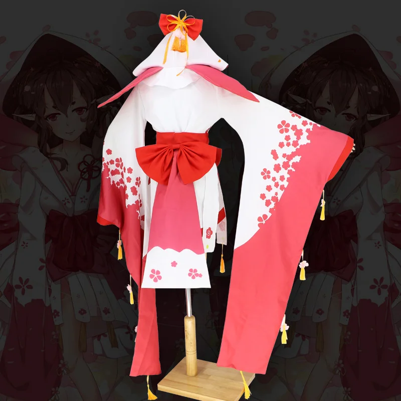 Onmyoji Christmas Cosplay Hotarugusa Initial Costume SR Peach Blossom Banshee Kimono Hotarugusa Costume