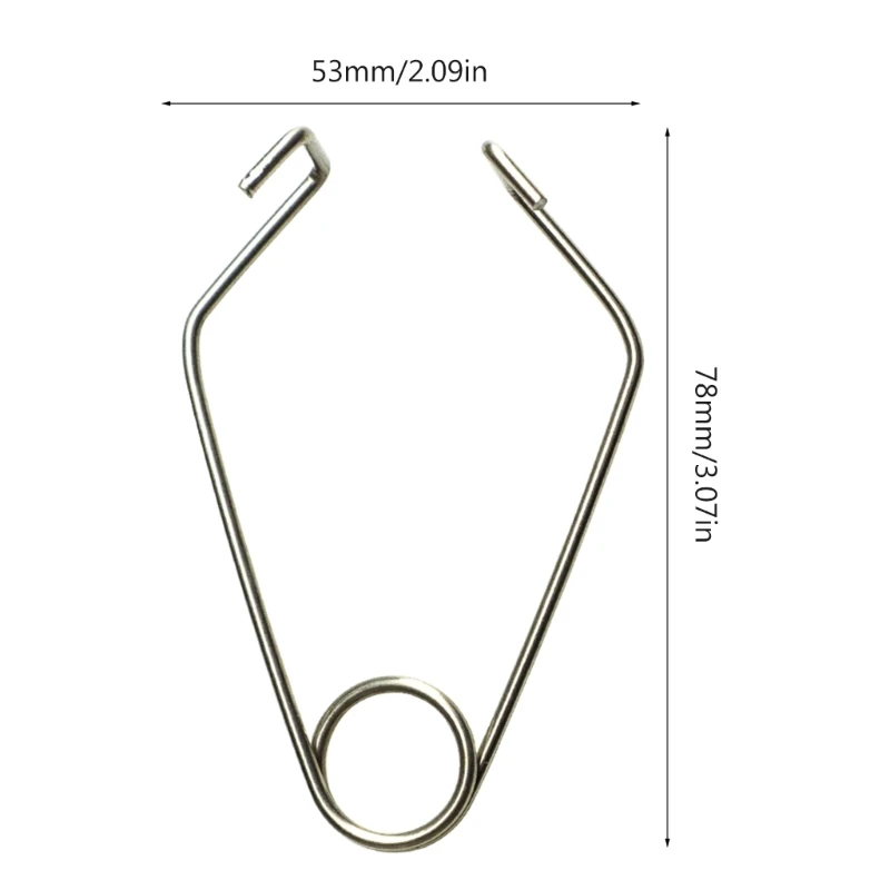 25UC 2pcs Versatile & Convenient Stainless Steel Fixing Clip Fastening Rope Safety Buckle for Climbing Rope Protector Sleeve