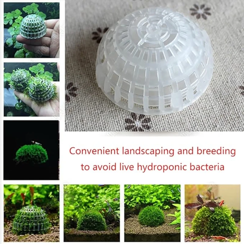 Aquarium Moss Ball Holder Set - Creative DIY Shape Former & Filter for Moss Plant
