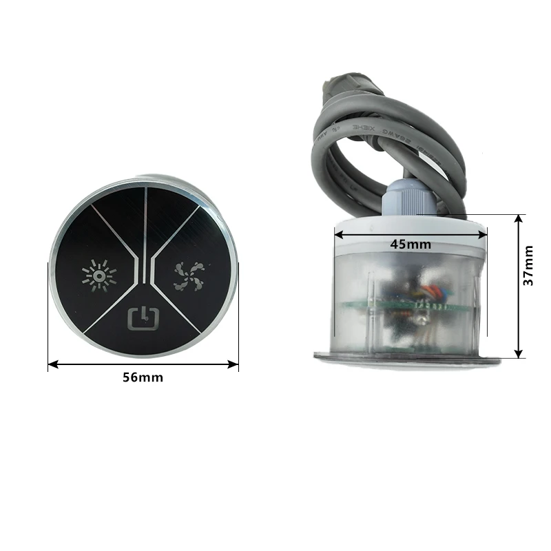 Waterproof IPX5 Round shaped whirlpool bath pump control system LED Underwater Light Therapy control panel Water Sensor CE