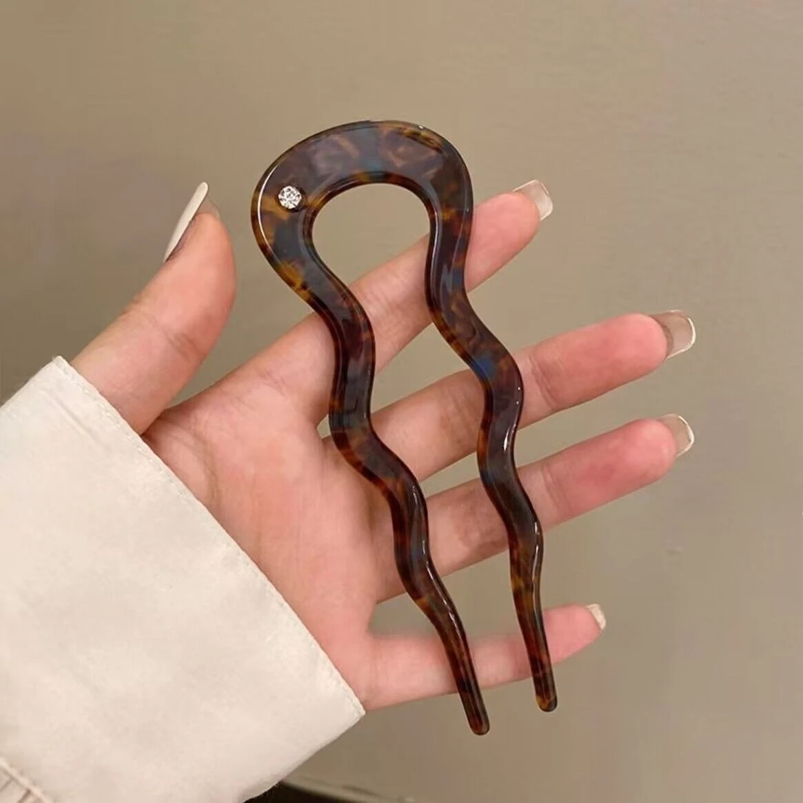Elegant 2025 U-Shaped Acetate Hairpin