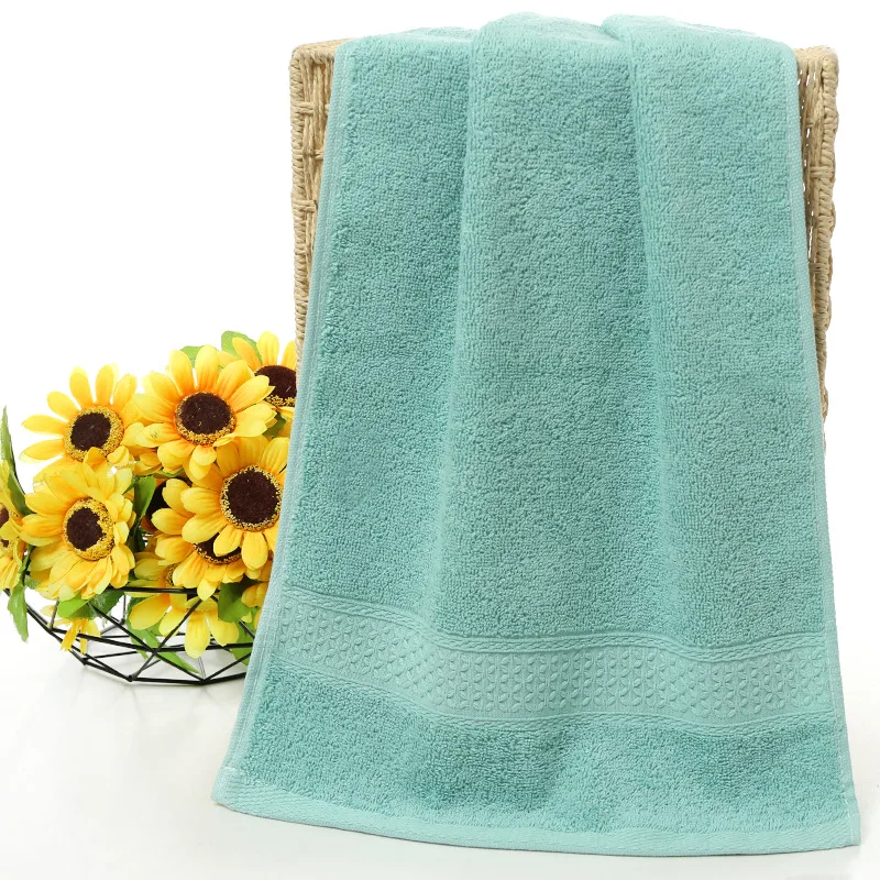 100% Cotton 33*72cm Face Towel Absorbent Pure Hand Face Cleaning Hair Shower Microfiber Towels Bathroom Home Hotel for Adults