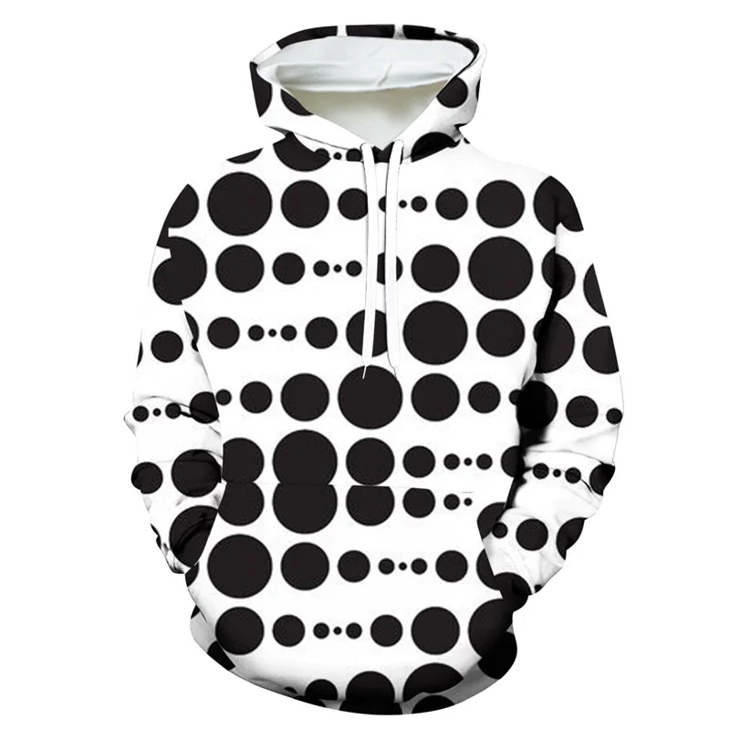 thumbnail image 1 of Sudadera con capucha con estampado geométrico 3D clásico para hombre y mujer, sudadera con capucha de manga larga con cordón, informal, holgada, para la calle, 1 of 5
